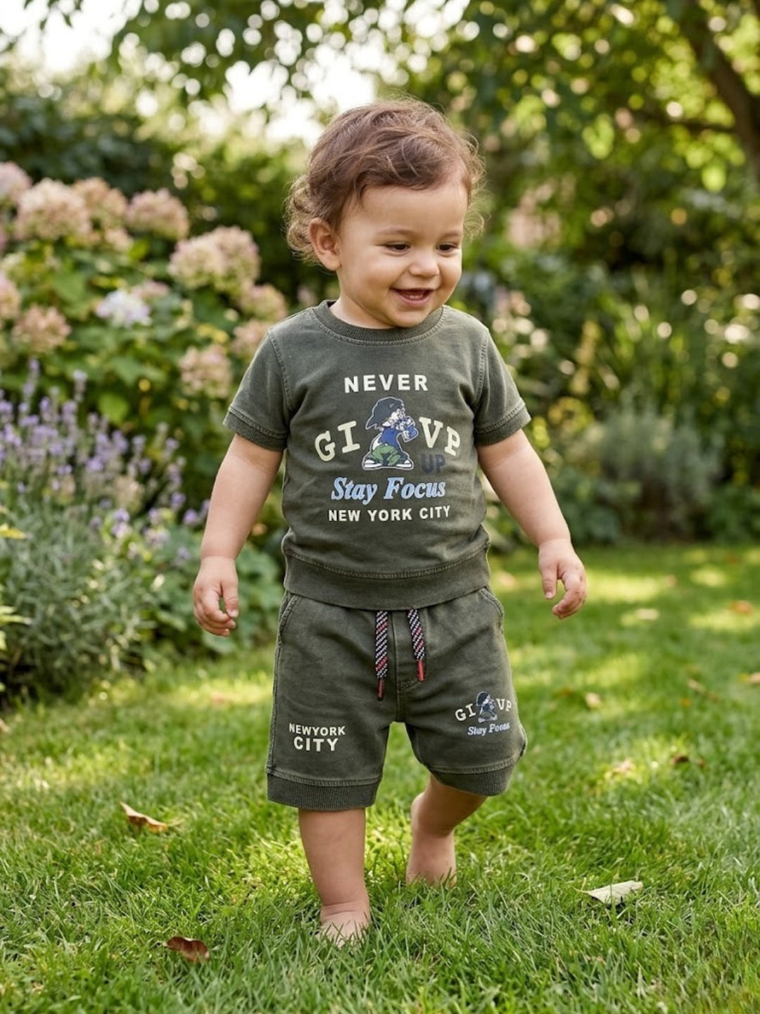 Cdeck Baby Cotton T-Shirt & Shorts Set | Half Sleeve, Soft & Comfortable Baby Wear