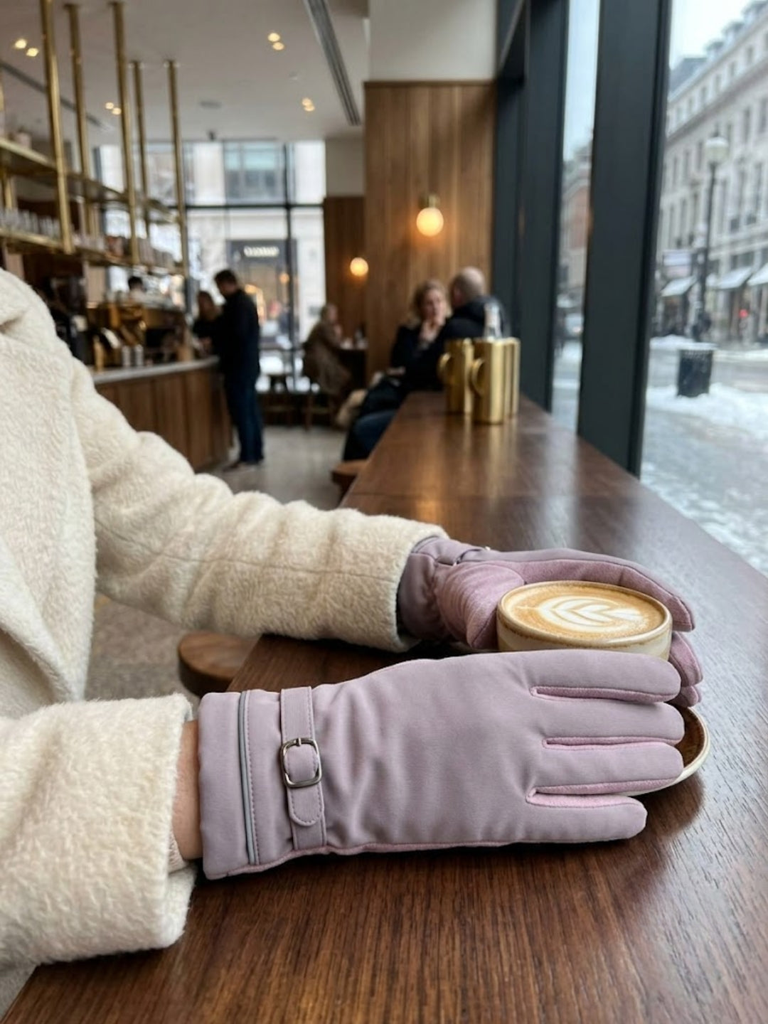 Cdeck Women’s Woolen Gloves | Warm Winter Gloves | Touchscreen Friendly | Free Size | Pink