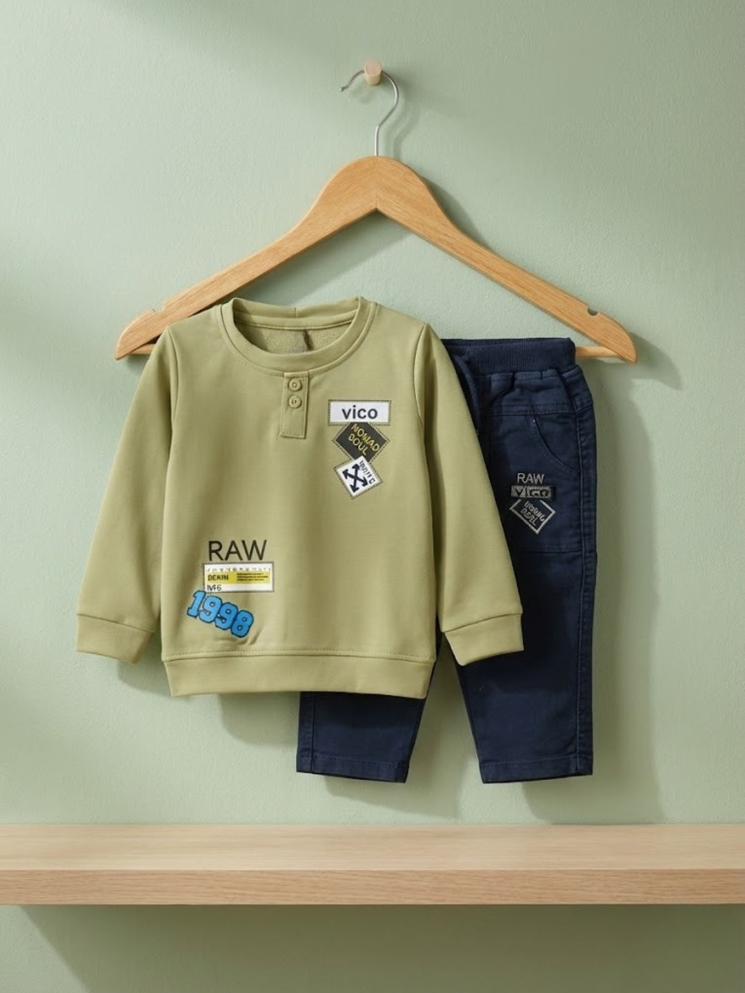 Cdeck Baby Full Sleeve T-Shirt & Pants Set | Comfortable & Stylish Baby Clothing