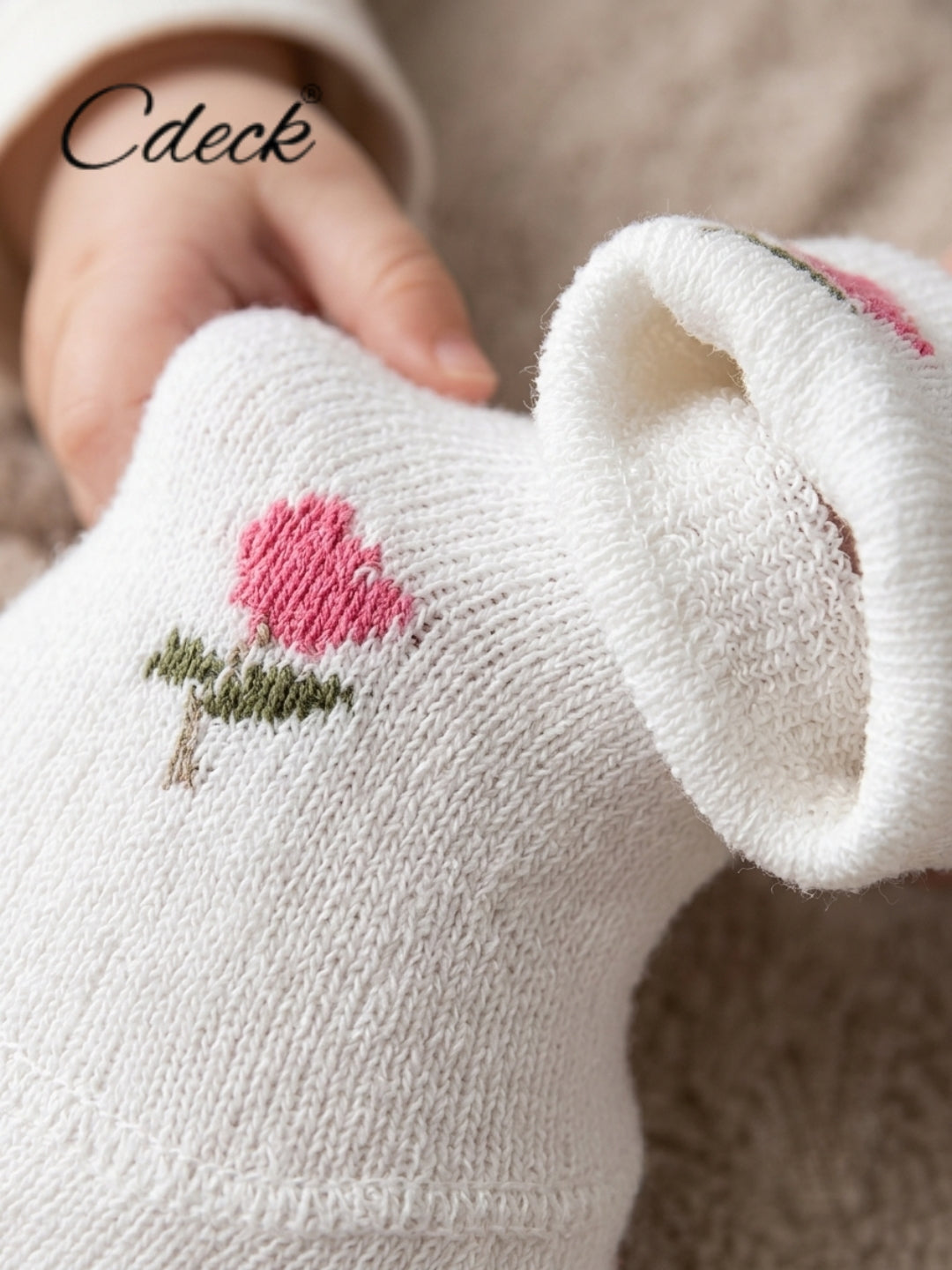 Cdeck Newborn Baby Towel Cotton Soft Stretch Socks | Soft, Comfortable & Absorbent | 0–12 Months