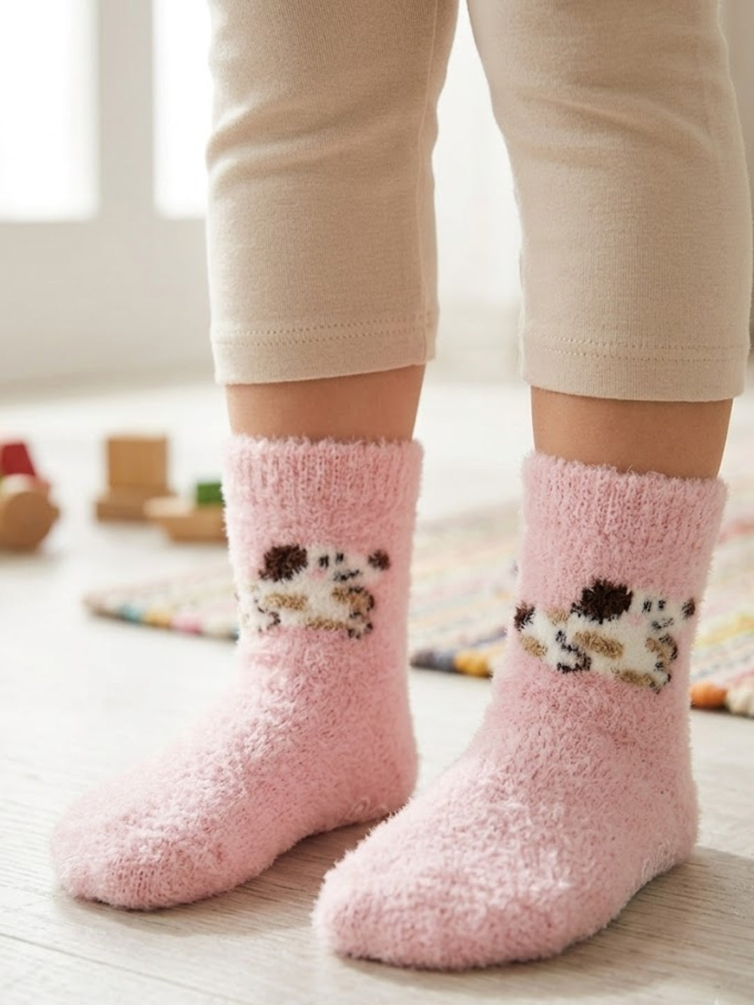 Cdeck Kids Premium Hair Wool Socks | Soft & Warm Winter Socks for Boys & Girls | 3 Pack | 0–4 Years | Multicolor