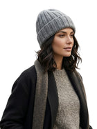 Cdeck Women Woolen Cap | Soft Knitted Winter Beanie for Women | Warm & Stylish Winter Wear | Free Size| Grey