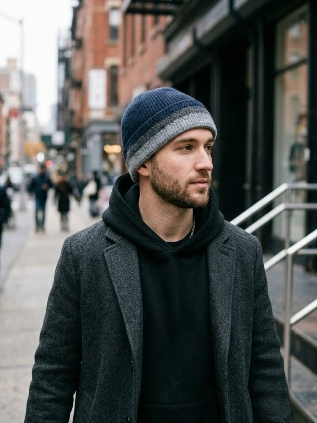 Cdeck Men’s Woolen Winter Cap | Soft, Warm & Comfortable Cap for Everyday Wear | Free Size | Blue