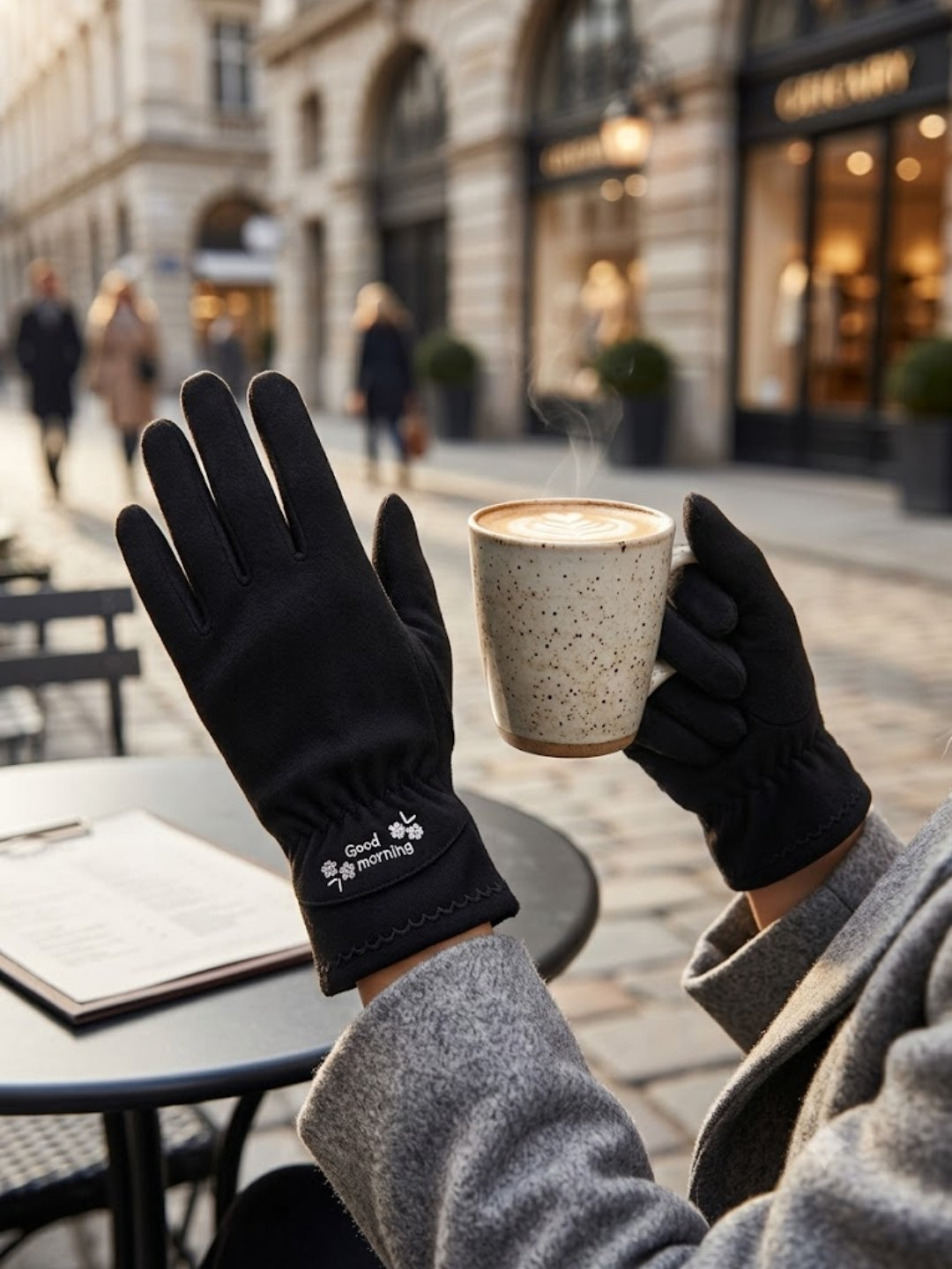 Cdeck Women’s Woolen Gloves | Warm Winter Gloves | Touchscreen Friendly | Free Size | Black