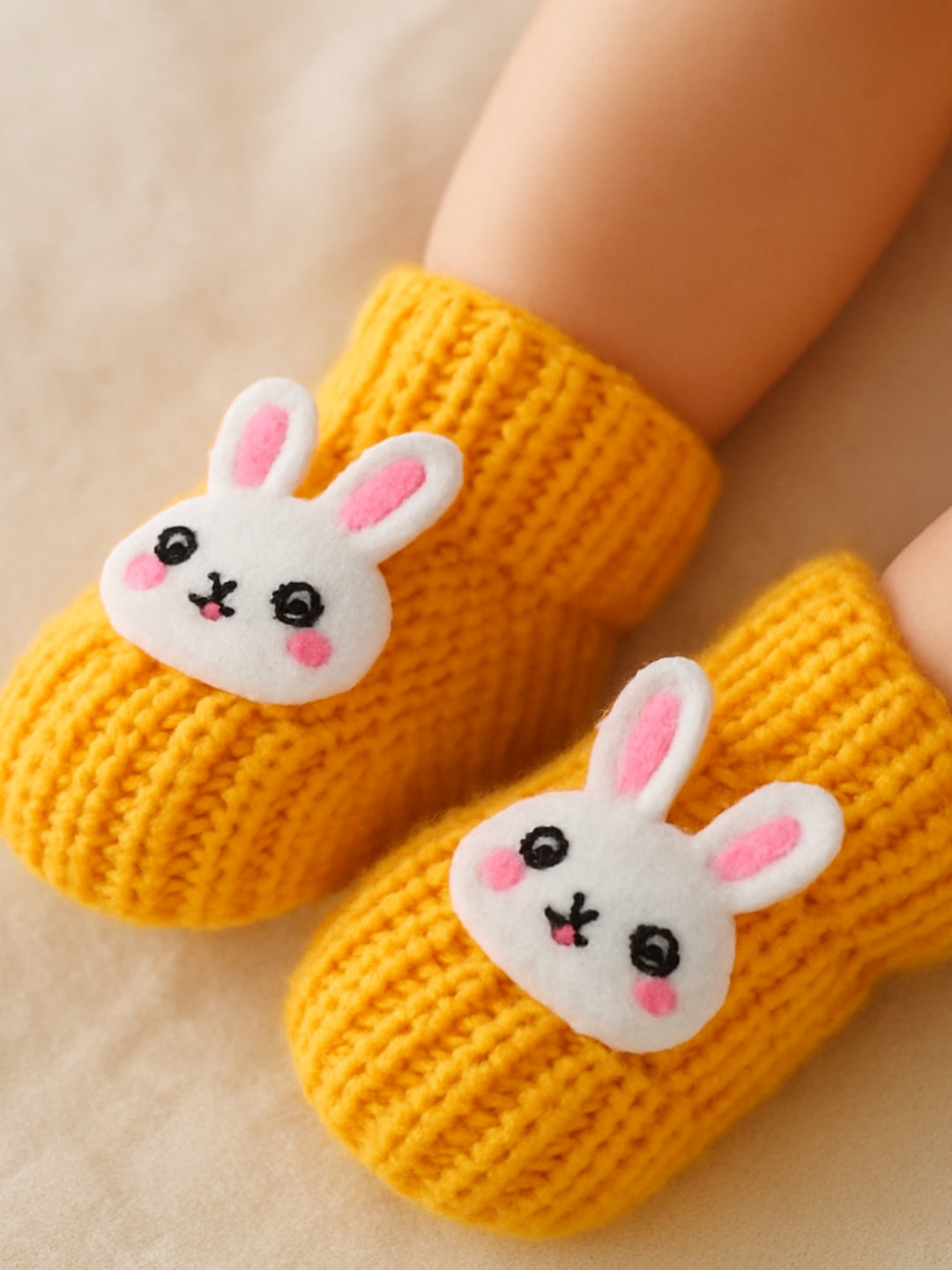 Cdeck Hand Knitted Baby Woolen Booties | Soft, Warm & Comfortable Newborn Footwear | 0–12 Months