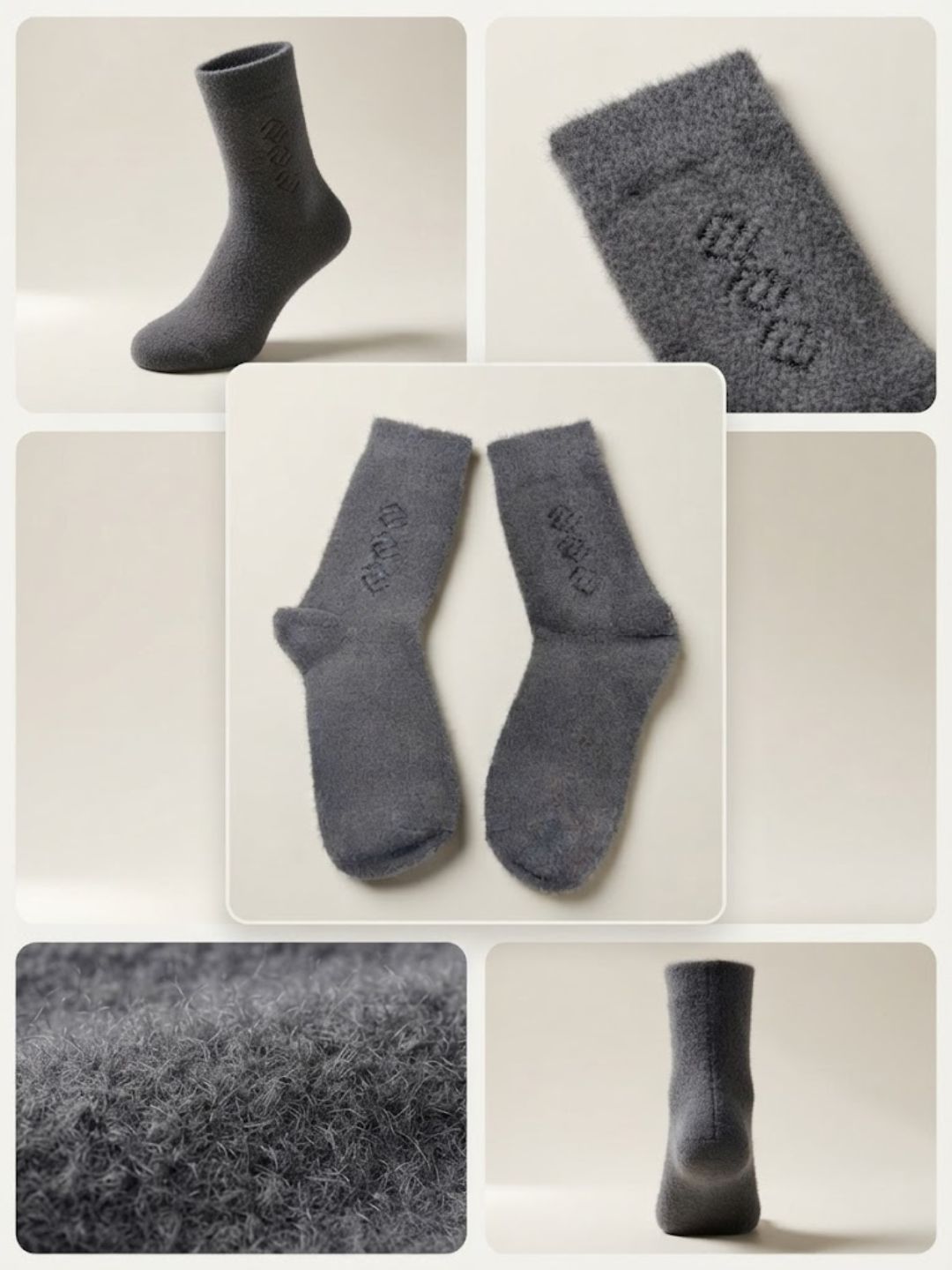 Cdeck Men’s Hair Wool Winter Socks | Soft, Warm & Comfortable | Dark Grey | Free Size