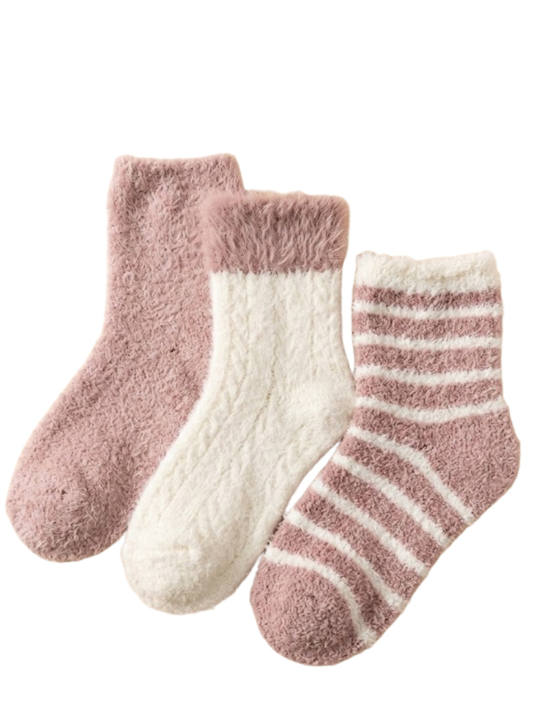 Cdeck Kids Premium Hair Wool Winter Socks | Soft, Warm & Cozy Sock|  | 2–12 Years | Pink & Cream | Multicolor Pack
