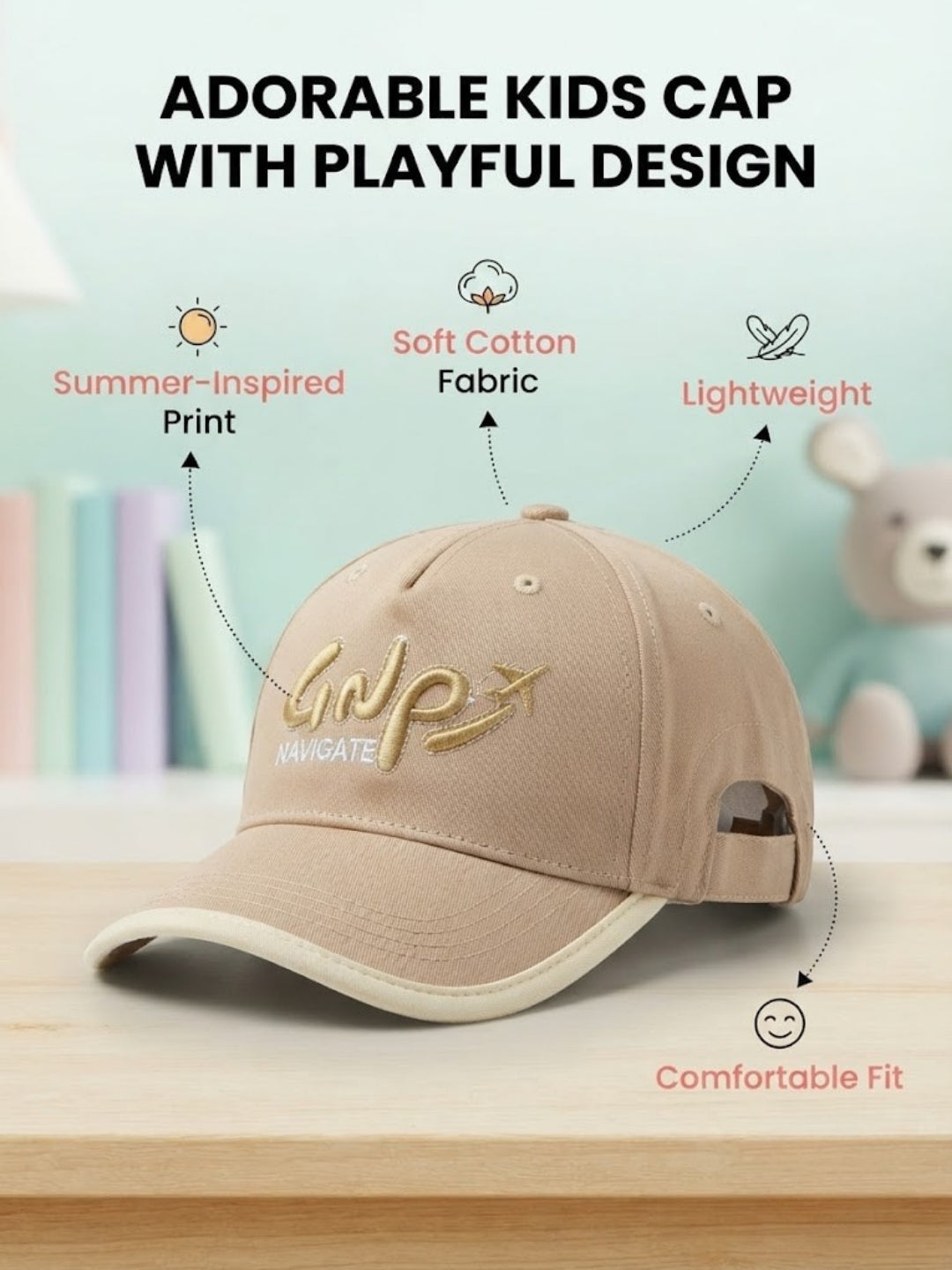 Cdeck Kids Cotton Cap for Boys & Girls