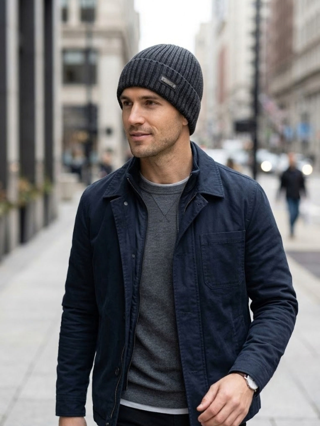 Cdeck Men’s Woolen Winter Cap | Soft, Warm & Comfortable Cap for Everyday Wear | Free Size | Black