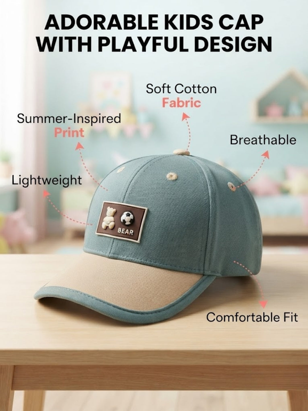 Cdeck Kids Cotton Cap for Boys & Girls