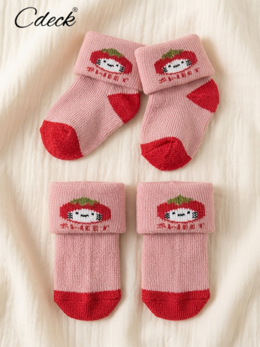 Cdeck Newborn Baby Towel Cotton Soft Stretch Socks | Soft, Comfortable & Absorbent | 0–12 Months