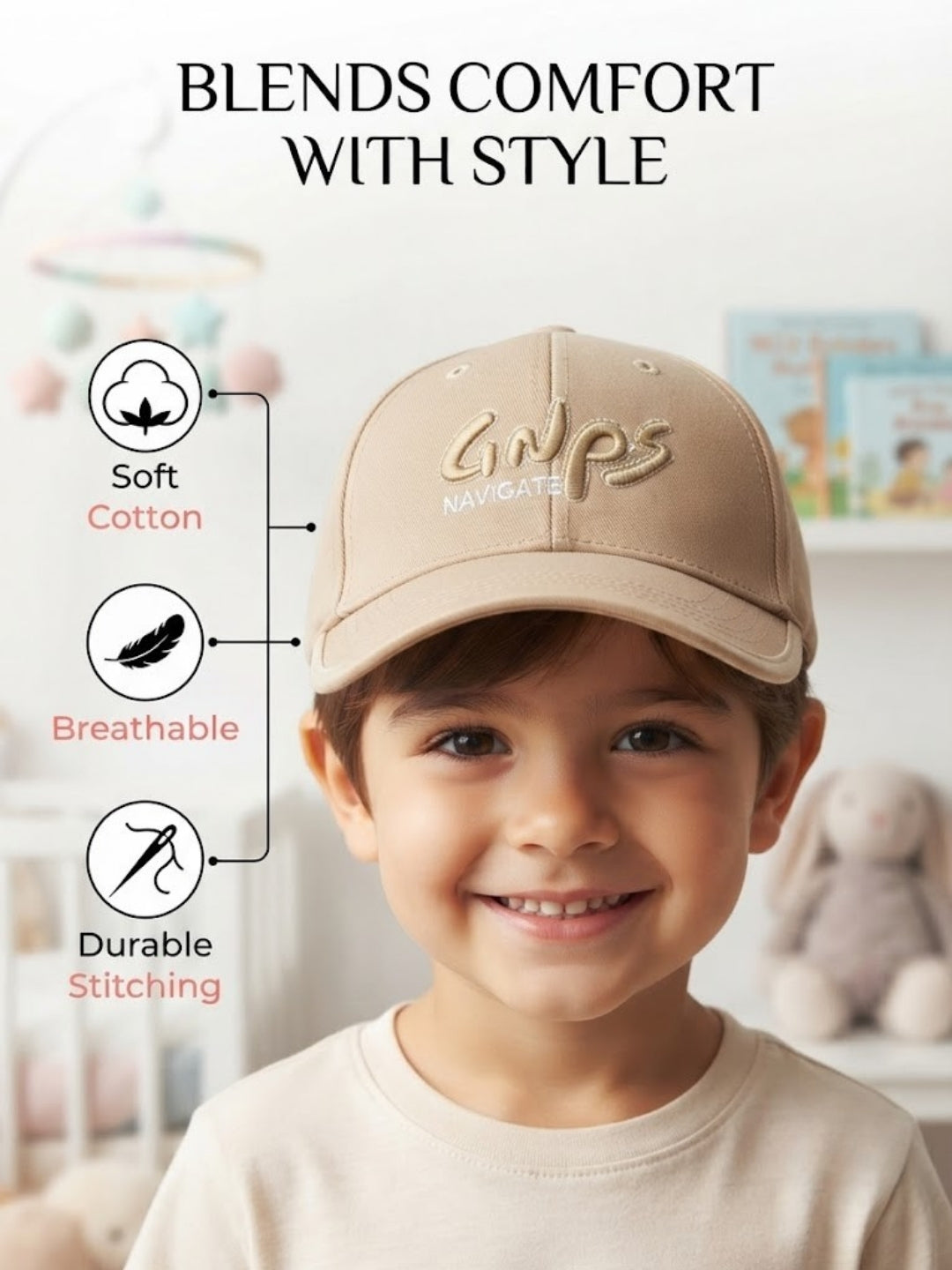 Cdeck Kids Cotton Cap for Boys & Girls