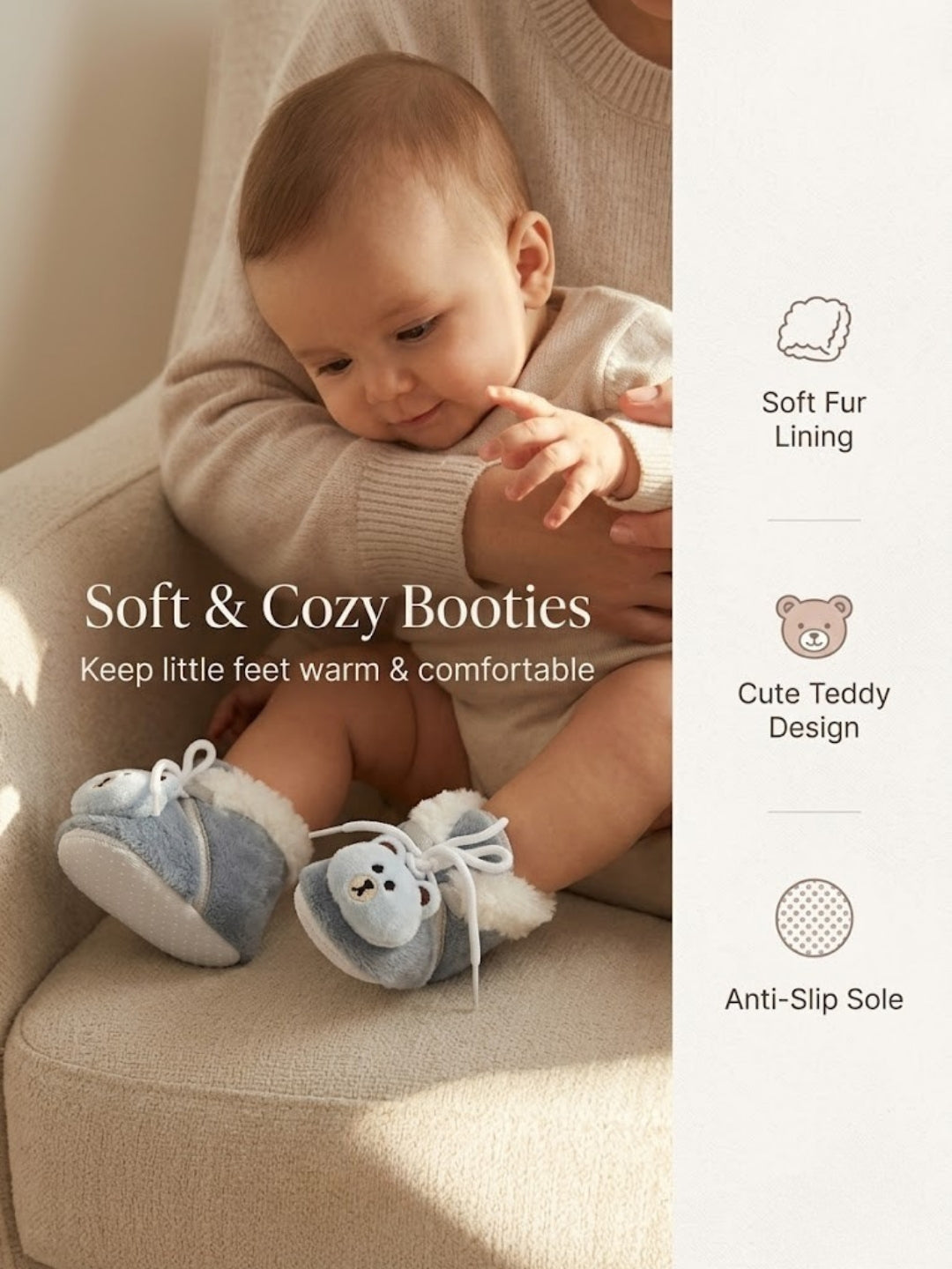 Cdeck Warm Winter Booties for Kids | Soft & Comfortable | 3–18 Months