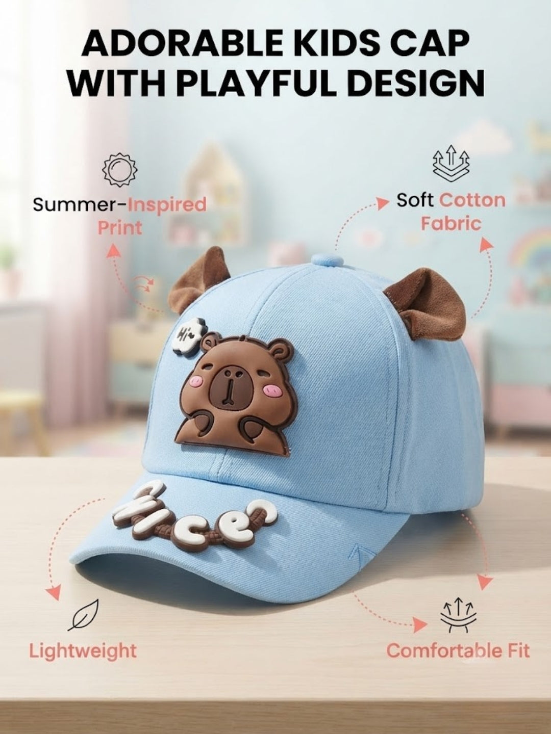 Cdeck Kids Cotton Cap for Boys & Girls