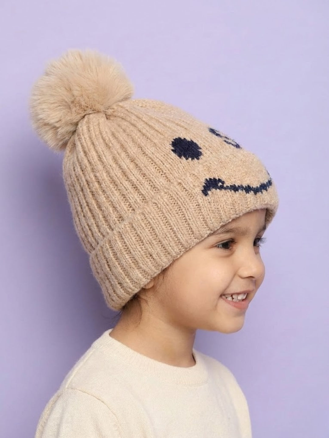 Cdeck Kids Woolen Winter Cap for Boys & Girls | Soft, Warm & Comfortable | 2–4 Years