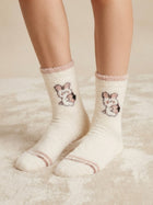 Cdeck Women’s Premium Rabbit Hair Wool Socks – Soft Fuzzy Warm Mid-Calf Winter Socks with Cute Bunny Design