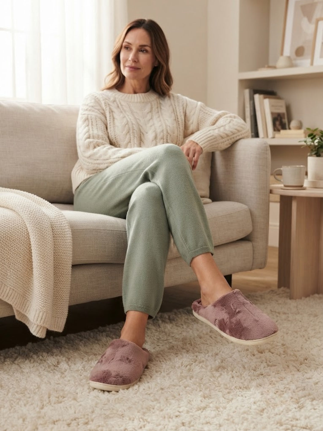 Cdeck Women’s Fuzzy Winter Slippers | Soft Plush  Slippers for Comfort & Warmth | Free Size | Pink