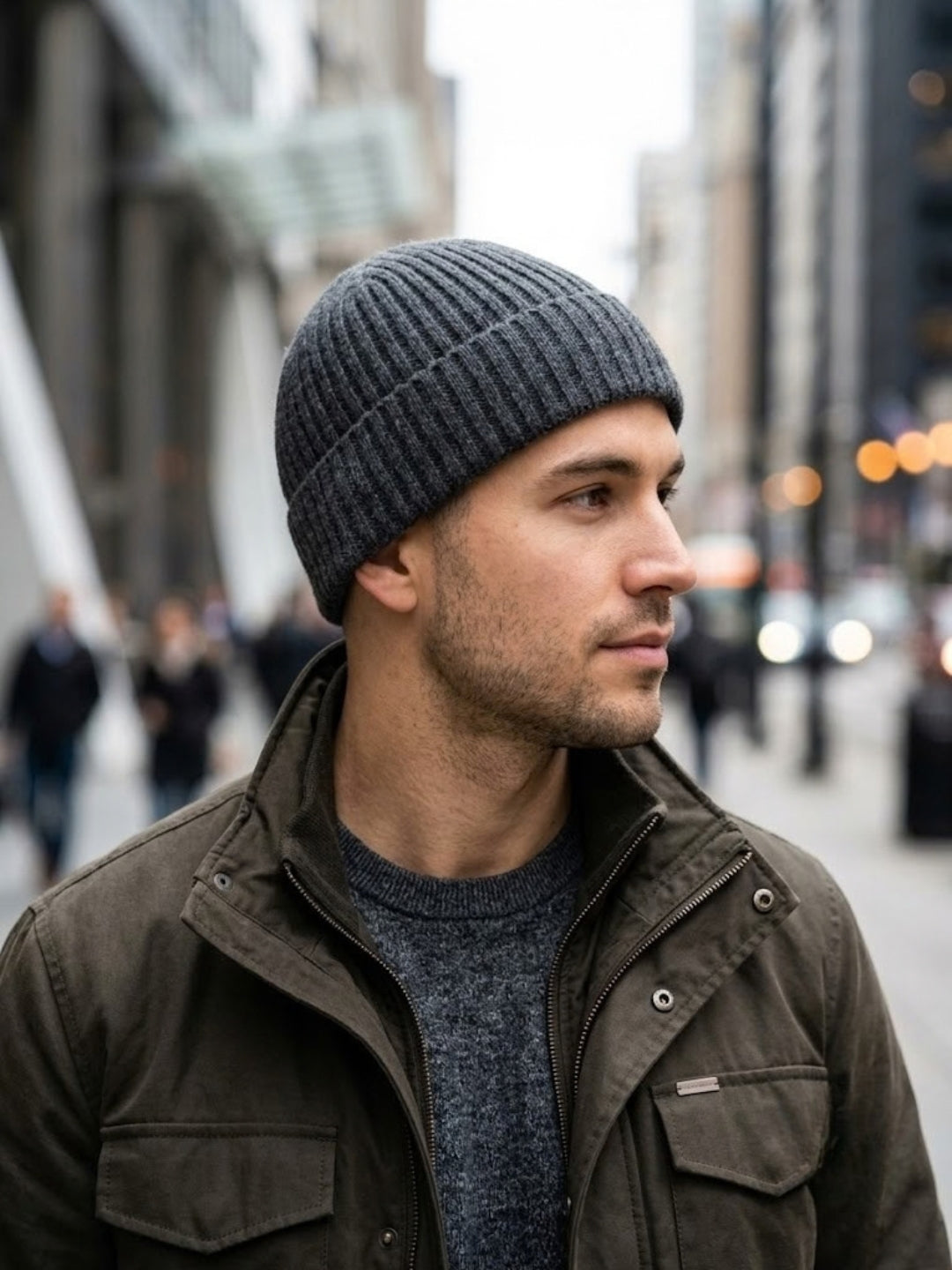 Cdeck Men’s Woolen Winter Cap | Soft, Warm & Comfortable Cap for Everyday Wear | Free Size | Grey