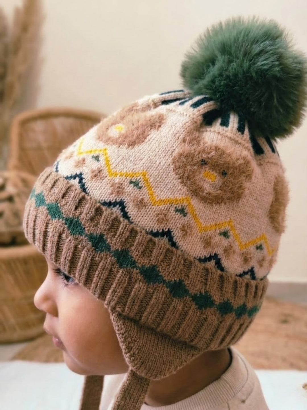 Cdeck Kids Winter Woolen Cap for Boys & Girls | Warm, Soft & Comfortable | 2–4 Years