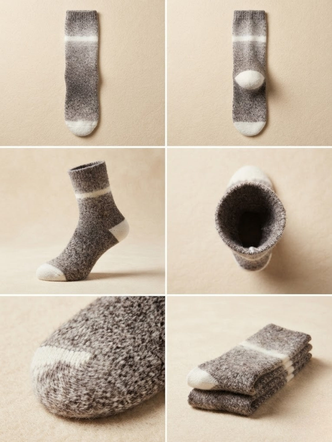 Cdeck Unisex Premium Fuzzy Socks – Soft Warm Cozy Winter Socks for Men & Women | Free Size | Grey