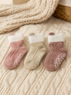 Cdeck Kids Winter Woolen Socks | Rabbit Hair Wool Soft Warm Stretchable Socks for Boys & Girls | 0–4 Years | Pack of 3 | Multicolor