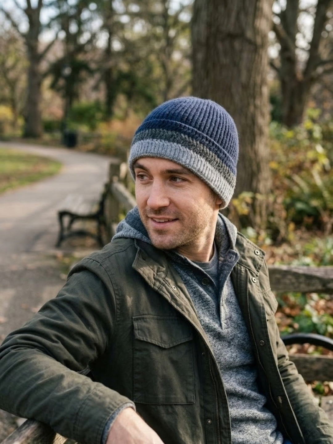 Cdeck Men’s Woolen Winter Cap | Soft, Warm & Comfortable Cap for Everyday Wear | Free Size | Blue