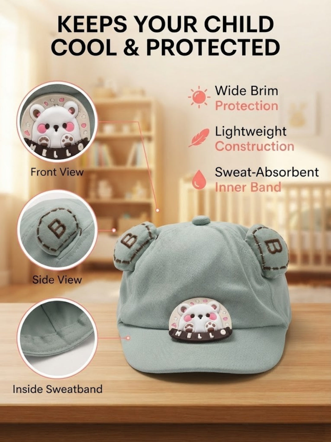 Cdeck Kids Cotton Cap for Boys & Girls