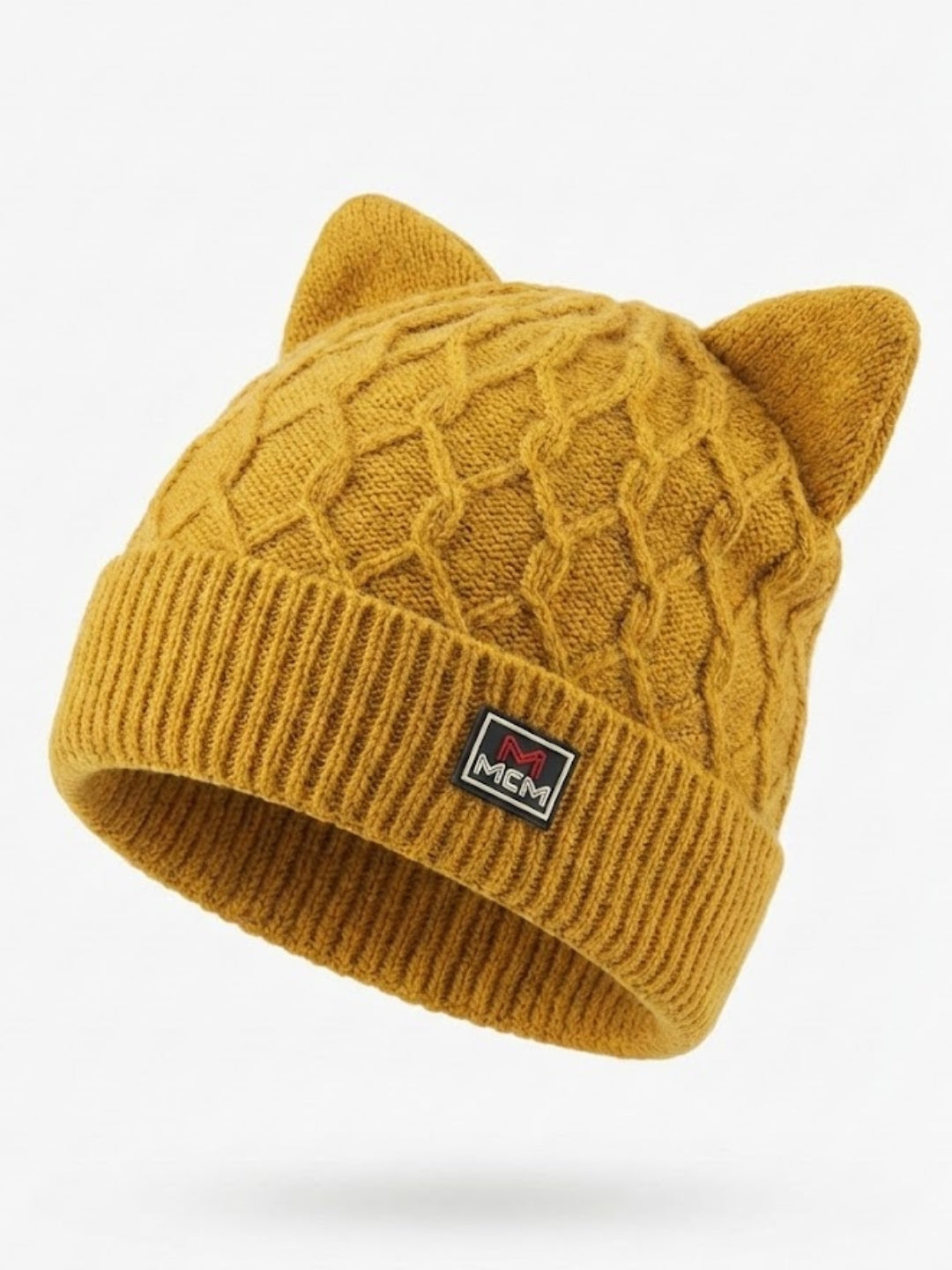 Cdeck Kids Woolen Winter Cap with Cute Cat Ear Design | Soft, Warm & Comfortable | 2–4 Years