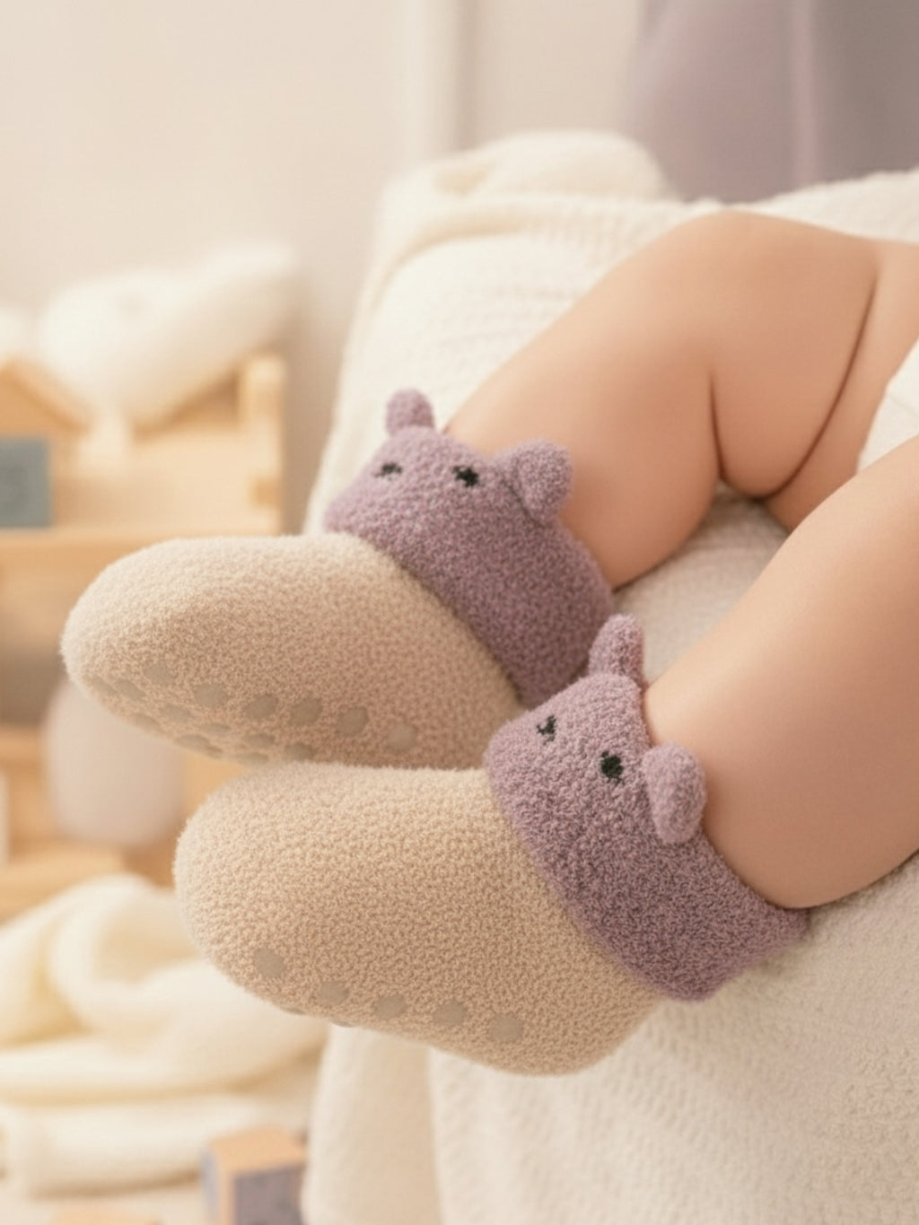 Cdeck Kids Rabbit Wool Anti-Slip Winter Socks