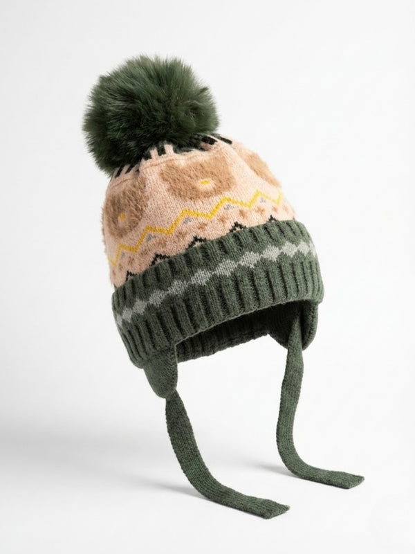 Cdeck Kids Winter Woolen Cap for Boys & Girls | Warm, Soft & Comfortable | 2–4 Years