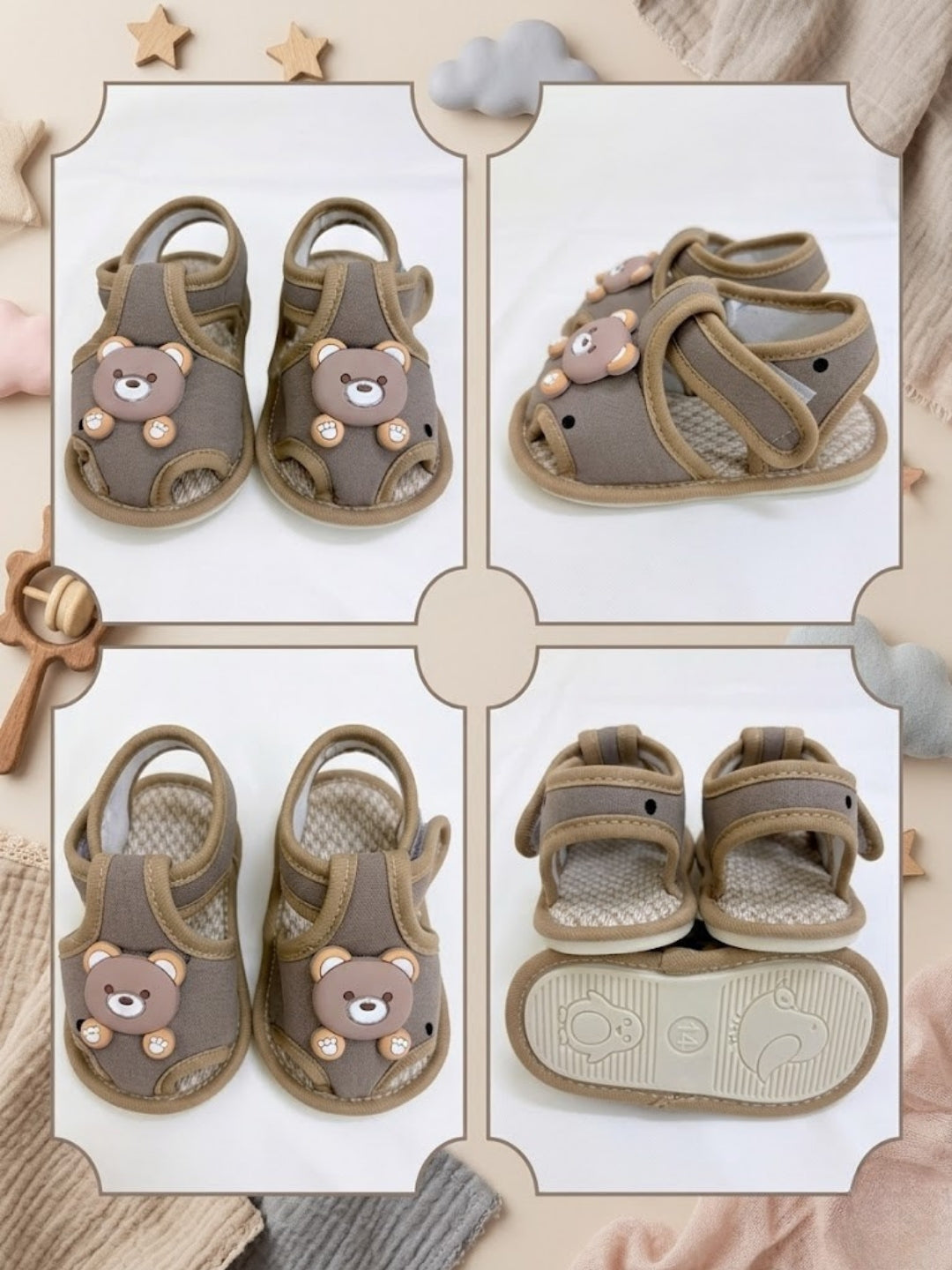 Cdeck Baby Sandals for Girls & Boys | Soft, Lightweight & Comfortable | 3-18 months