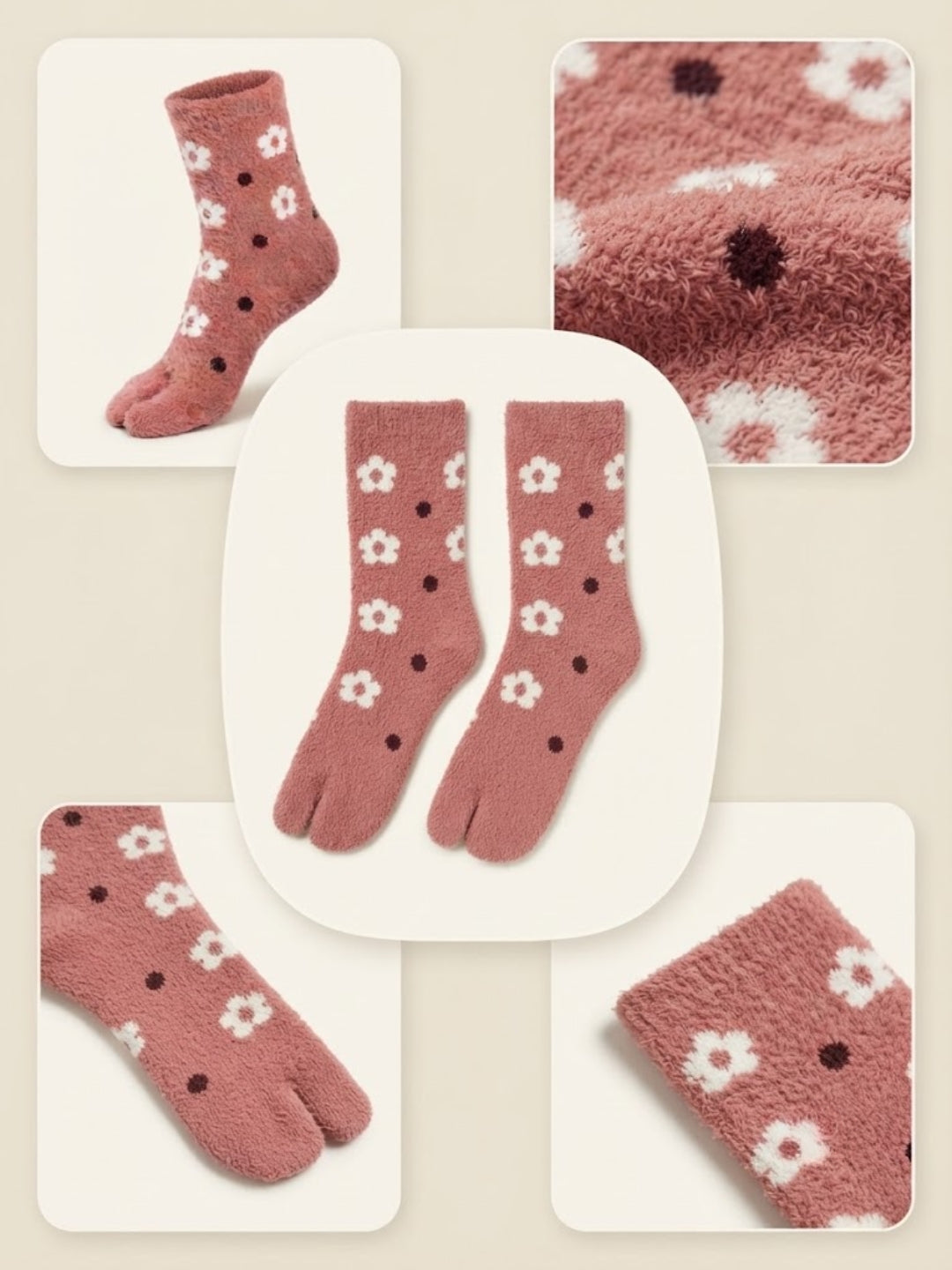 Cdeck Premium Rabbit Wool Socks for Women | Soft & Warm Winter Socks  | Free Size | Blue & Pink Combo