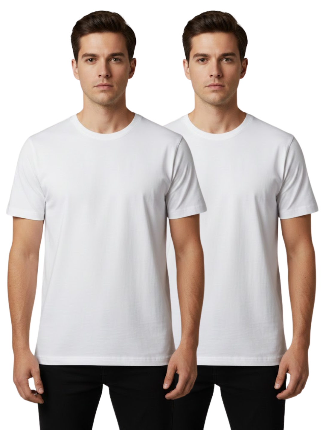 Cdeck Men’s Plain T-Shirt Combo | Soft Comfortable Round Neck Half Sleeve T-Shirts | Classic Solid Casual Tees for Men | Pack of 2