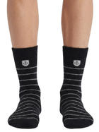 Cdeck Men’s Soft Wool Socks | Warm Black Striped Cozy Socks