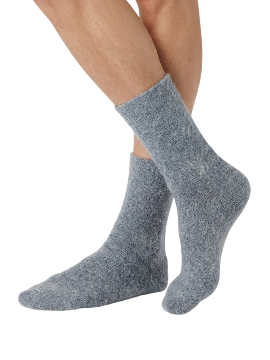 Cdeck Unisex Woolen Winter Socks | Soft Warm Wool Socks for Men & Women | Cozy Comfortable Winter Socks | Full Length | Light Grey