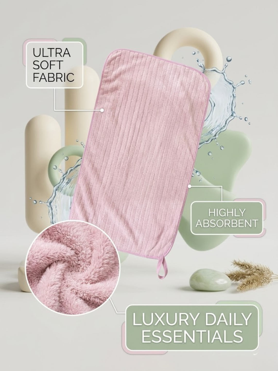 Cdeck Premium Cotton Hand Towel | Soft, Absorbent & Comfortable Everyday Use