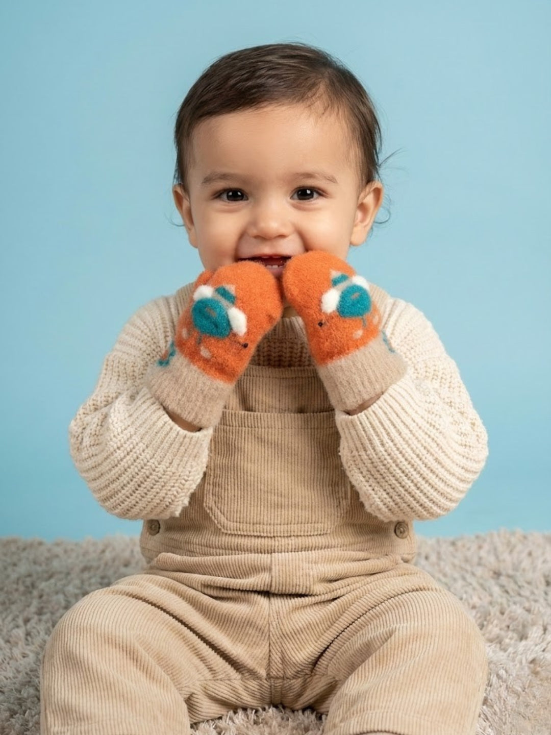 Cdeck Baby Woolen Winter Gloves for Boys & Girls | Soft, Warm & Comfortable | 0–12 Months