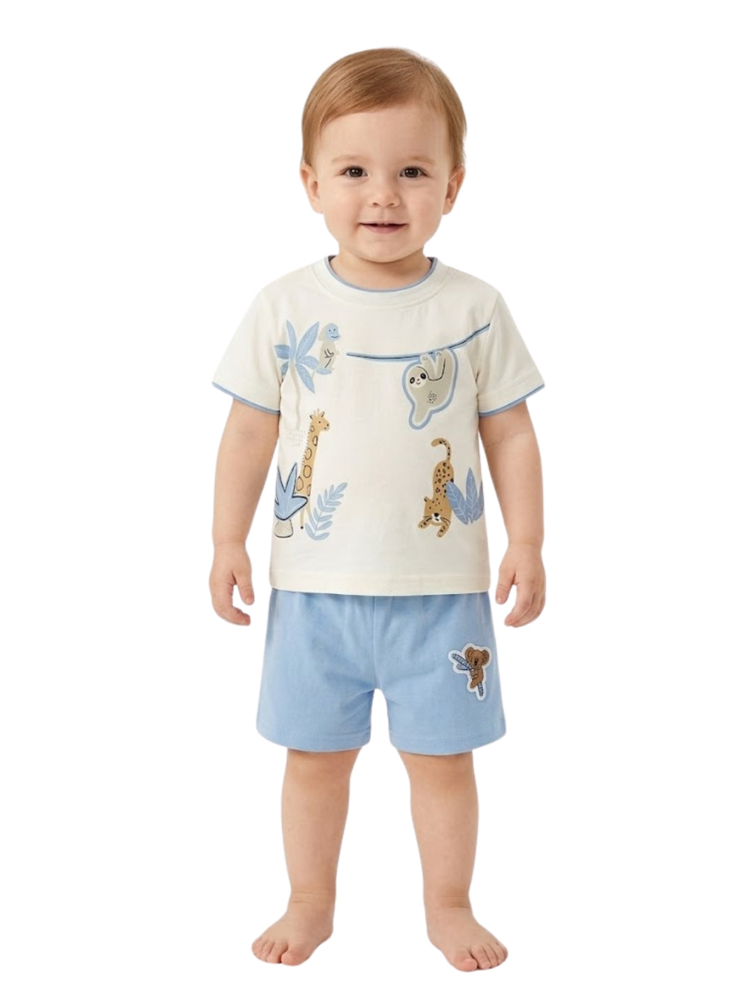 Cdeck Baby Cotton T-Shirt & Shorts Set | Half Sleeve, Soft & Comfortable Baby Wear