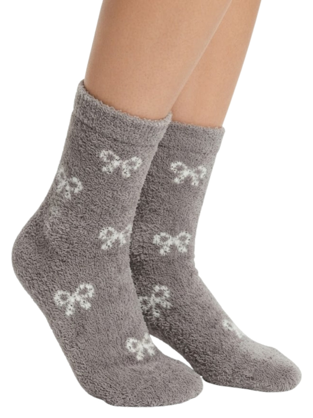 Cdeck Women’s Mid-Calf Rabbit Hair Wool Socks – Premium Soft Warm Fuzzy Winter Socks, Cozy Plush Socks with Cute Bow Pattern
