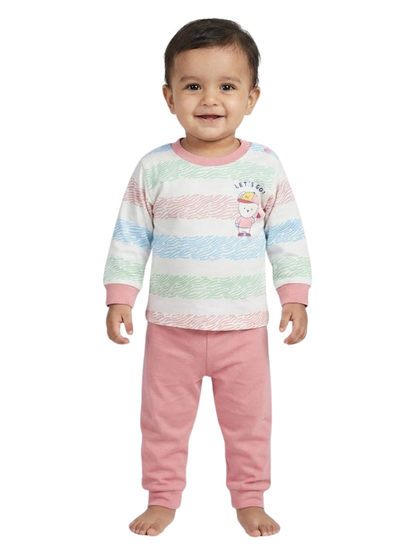 Cdeck Baby Full Sleeve T-Shirt & Pants Set | Comfortable & Stylish Baby Clothing