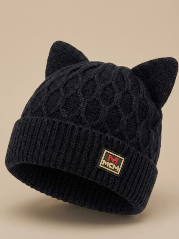 Cdeck Kids Woolen Winter Cap with Cute Cat Ear Design | Soft, Warm & Comfortable | 2–4 Years