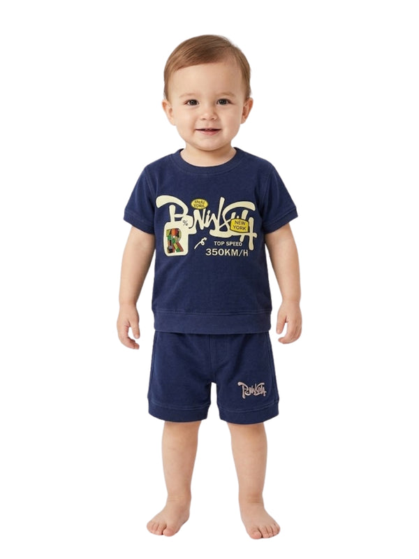 Cdeck Baby Cotton T-Shirt & Shorts Set | Half Sleeve, Soft & Comfortable Baby Wear