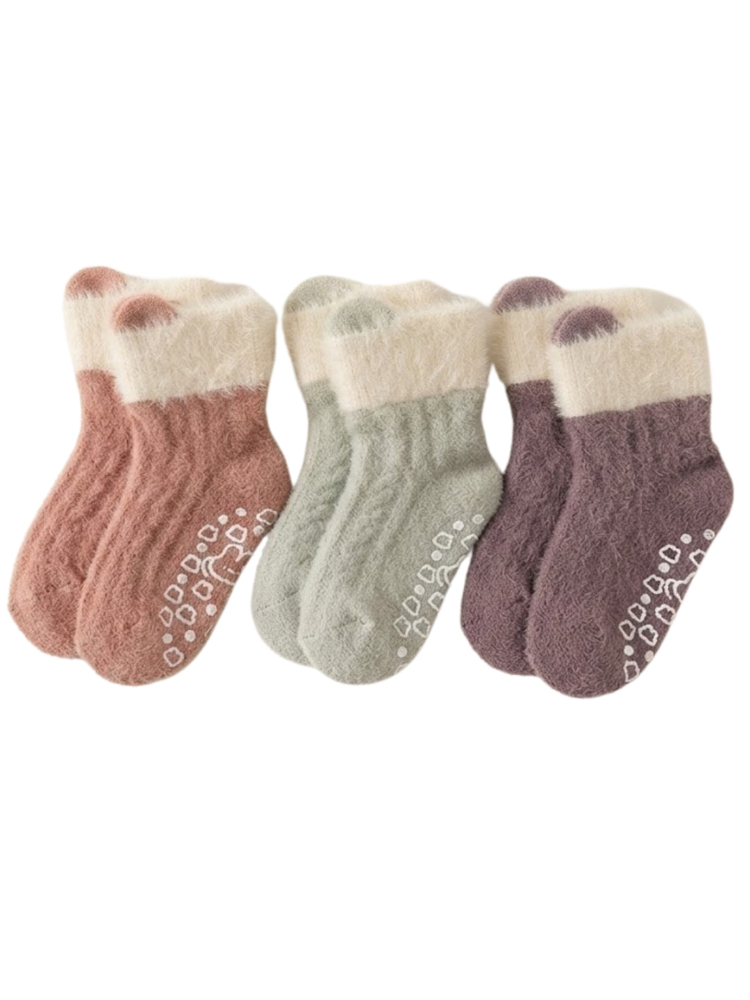 Cdeck Kids Winter Woolen Socks | Hair Wool Soft Warm Socks for Boys & Girls | 0–4 Years | Pack of 3 | Multicolor