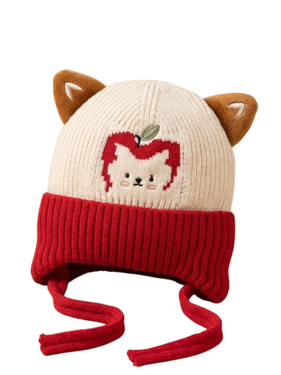 Cdeck Kids Woolen Winter Cap for Boys & Girls | Warm & Comfortable Winter Wear | 2–4 Years | Red