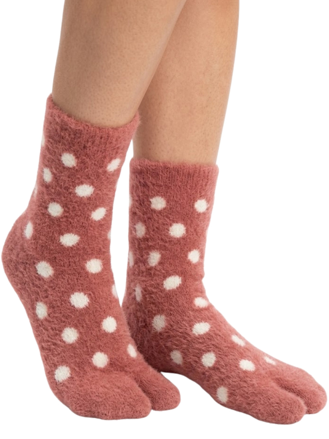 Cdeck Women Premium Hair Wool Socks | Soft Warm Fuzzy Winter Socks | Pink & White | Free Size