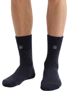 Cdeck Men’s Soft Wool Socks | Warm & Comfortable Navy Striped Socks