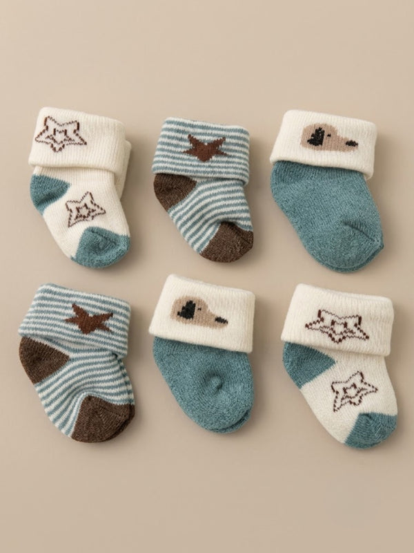 Cdeck Baby Kids Towel Cotton Socks | Soft, Comfortable & Absorbent | 0–12 Months
