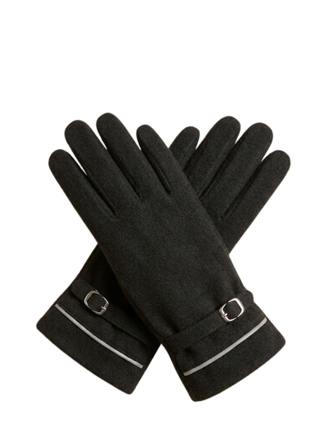 Cdeck Women’s Woolen Gloves | Warm Winter Gloves | Touchscreen Friendly | Free Size | Black