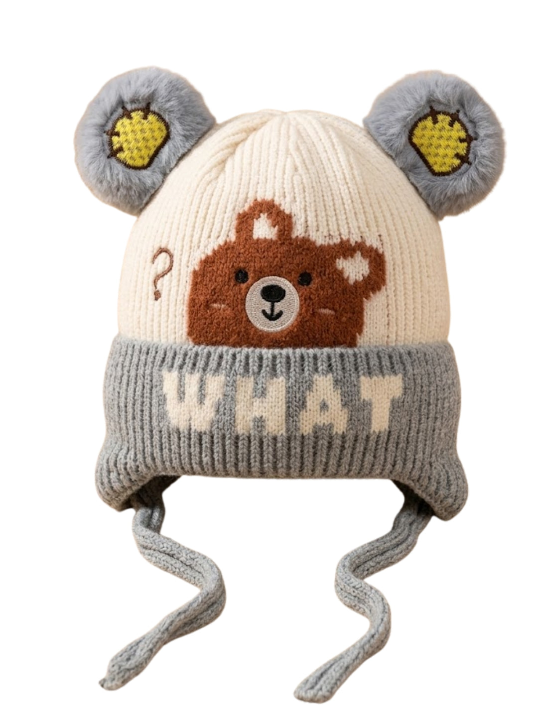 Cdeck Kids Woolen Winter Cap for Boys & Girls | Warm & Comfortable Winter Wear | 2–4 Years | Grey