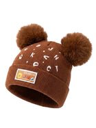 Cdeck Kids Woolen Winter Cap with Double Pom Pom Design | Soft, Warm & Comfortable | 1–3 Years